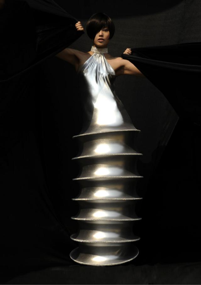 2008. Pierre Cardin Haute Couture Creation
Evening dress with rhinestones hoop - 
